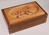 Walnut-fir horse box